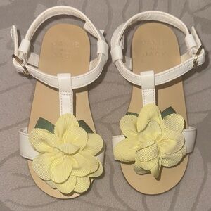 Janie and Jack White Flower Sandals